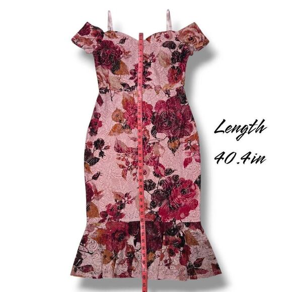 Siena Off The Shoulder Floral Lace Midi Dress(C043)-Size 10 for Women - Picture 9 of 11
